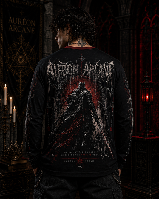 AURÉON ARCANE | SOVEREIGN – ETERNAL REIGN AOP MEN'S LONG SLEEVE SHIRT | AAS-SOV-LS-002-ETERNALREIGN-M-D-701