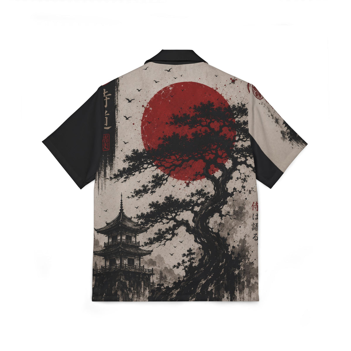 Kage no Michi | Casual Shirt | Crimson Horizon | HOA-ARC-KNM-D1