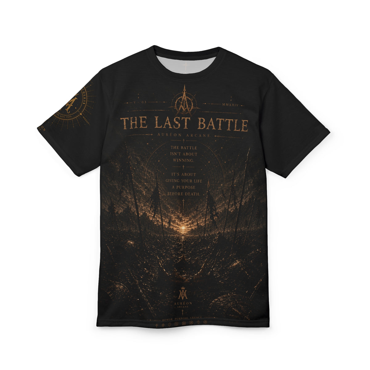 AURÉON ARCANE – VISIONS DIVISION | THE LAST BATTLE UNISEX OVERSIZED TEE | AA-VD-TLB-U-701-