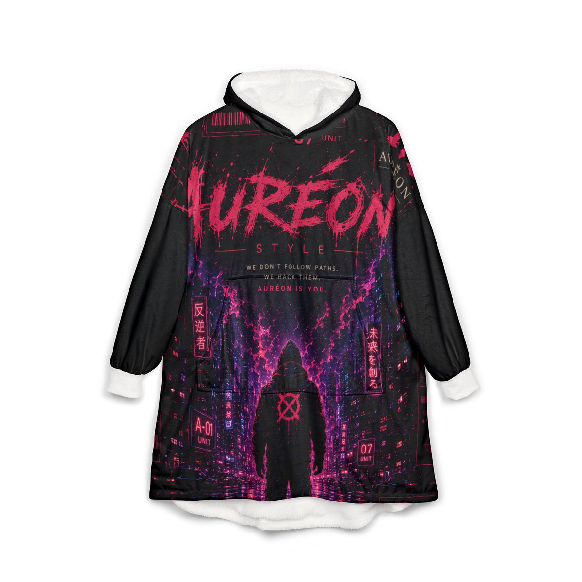 AUR-AS-NL-C1-SEP26-H2 | FLEECE LIGHT WEIGHT HOODIE | NEON PINK | UNISEX