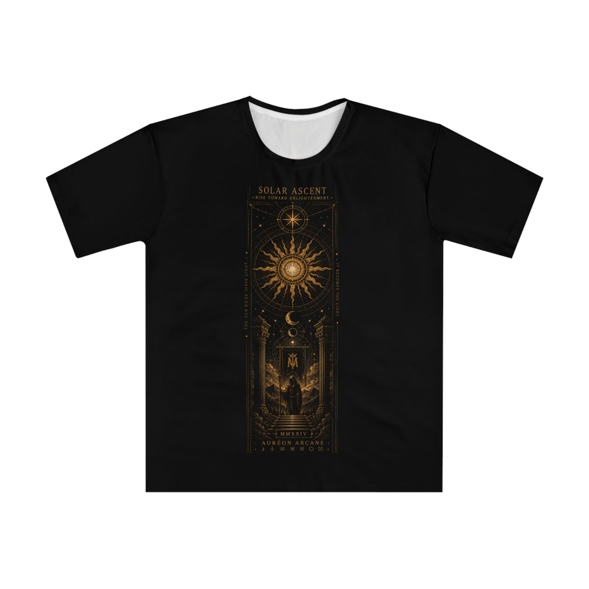 AURÉON ARCANE | VISIONS | SOLAR ASCENT | BOXED FIT TEE (MEN'S) | AA-VSN-017-SA-M-D-701