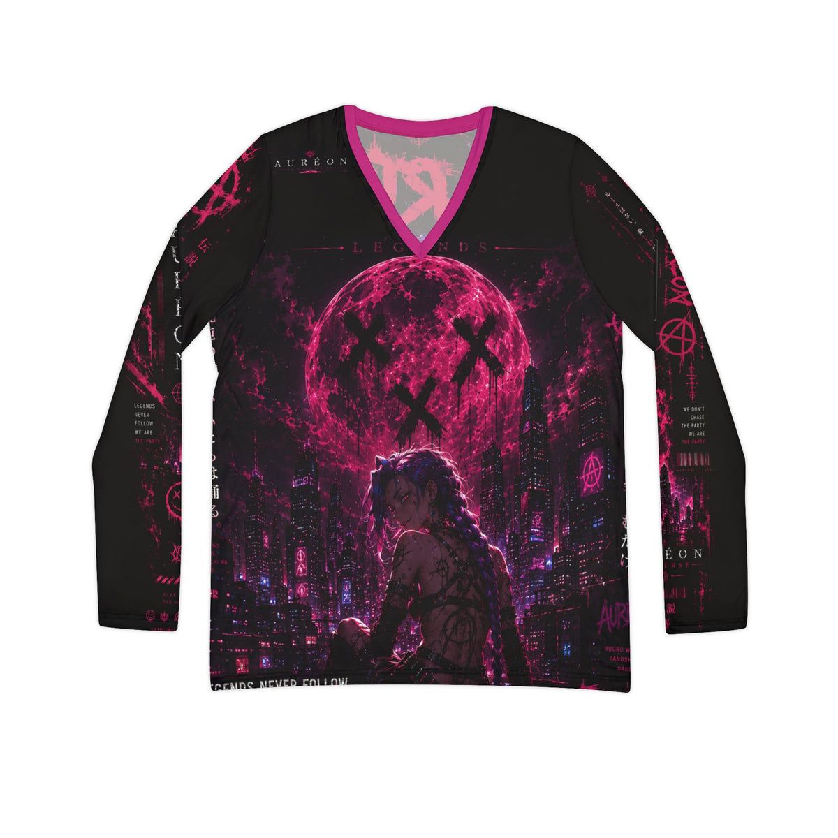 Women's V-Neck Long Sleeve | HOA-MR-LGN-LS-W01-D701