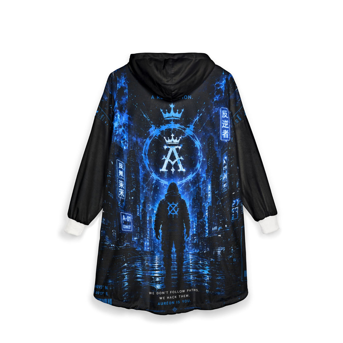 AUR-AS-NL-C1-SEP26-H1 | FLEECE LIGHT WEIGHT HOODIE | ELECTRIC BLUE | UNISEX