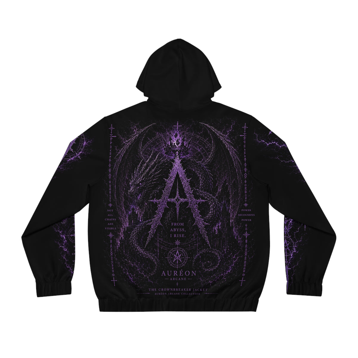 AURÉON ARCANE — BEAST — The Arcane Violet | Men's Full-Zip Hoodie | AA-BD-ZH-AV-M-701