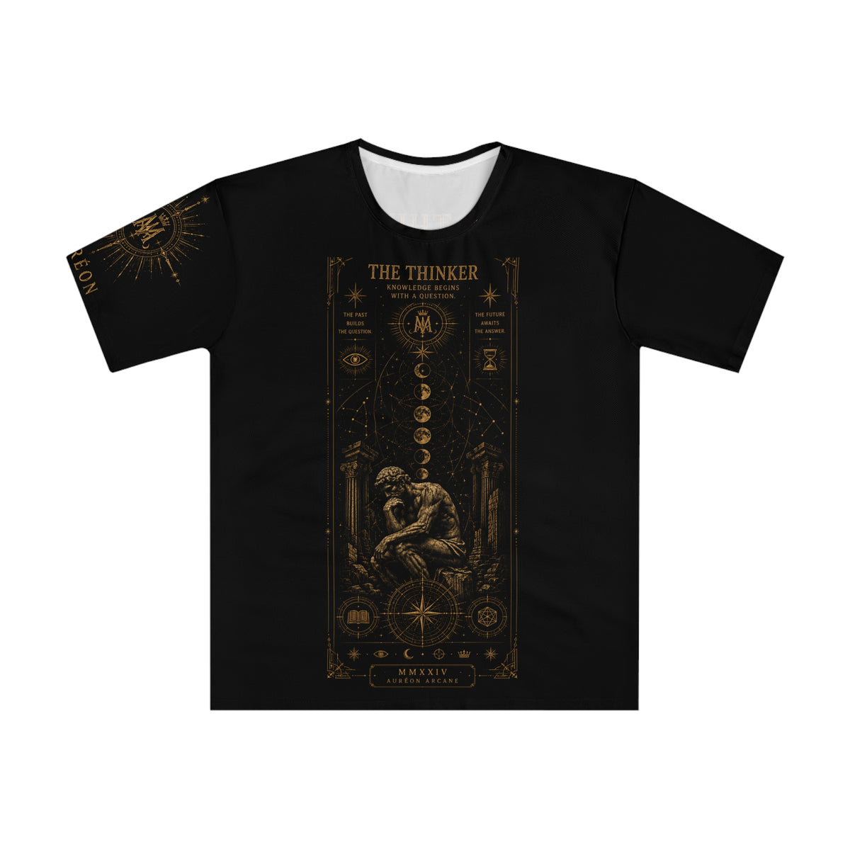 AURÉON ARCANE – The Thinker | Visions Division Loose Box-Fit Tee | AA-VD-MBT-008-THINKER-D-701