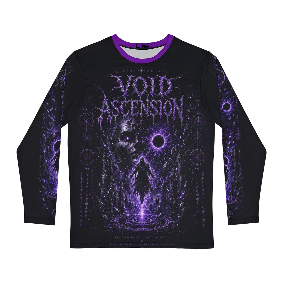 AURÉON ARCANE SOVEREIGN – VOID ASCENSION AOP MEN'S LONG SLEEVE | AA-SOV-LS-VA-M-D-701