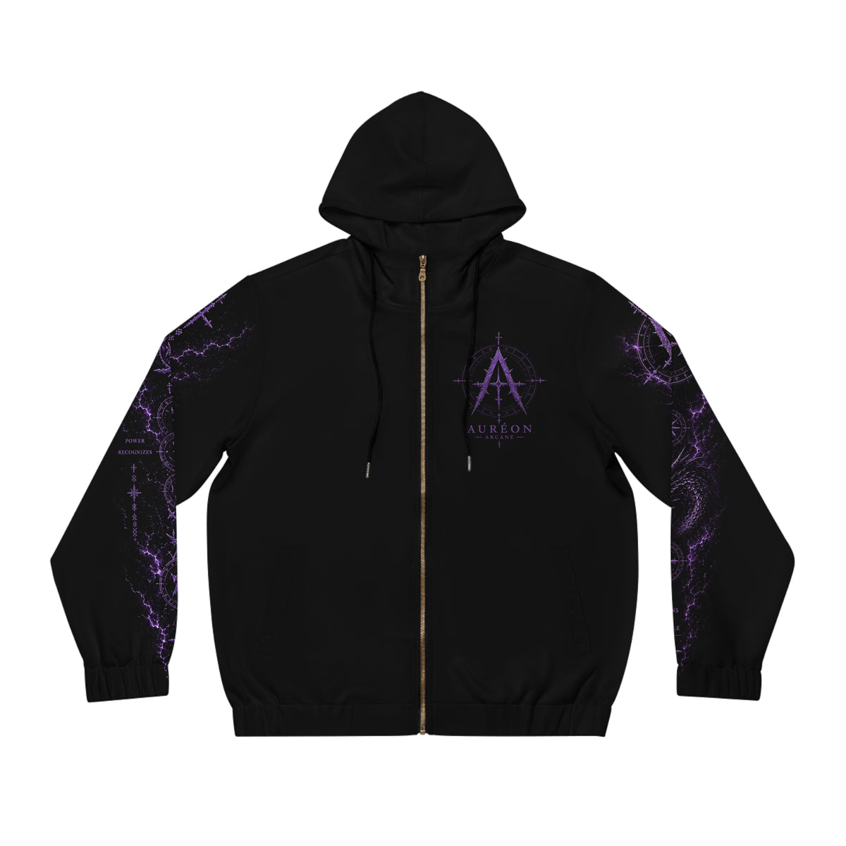 AURÉON ARCANE — BEAST — The Arcane Violet | Men's Full-Zip Hoodie | AA-BD-ZH-AV-M-701