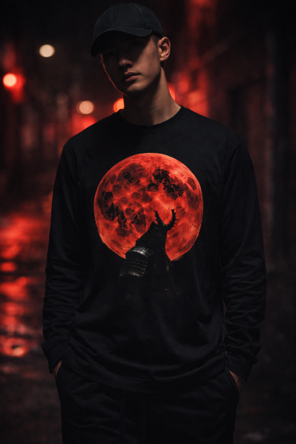 Kage no Michi | Relaxed Fit Long Sleeve | RoninUnisex Long Sleeve Tee | HOA-ARC-KNM-D1