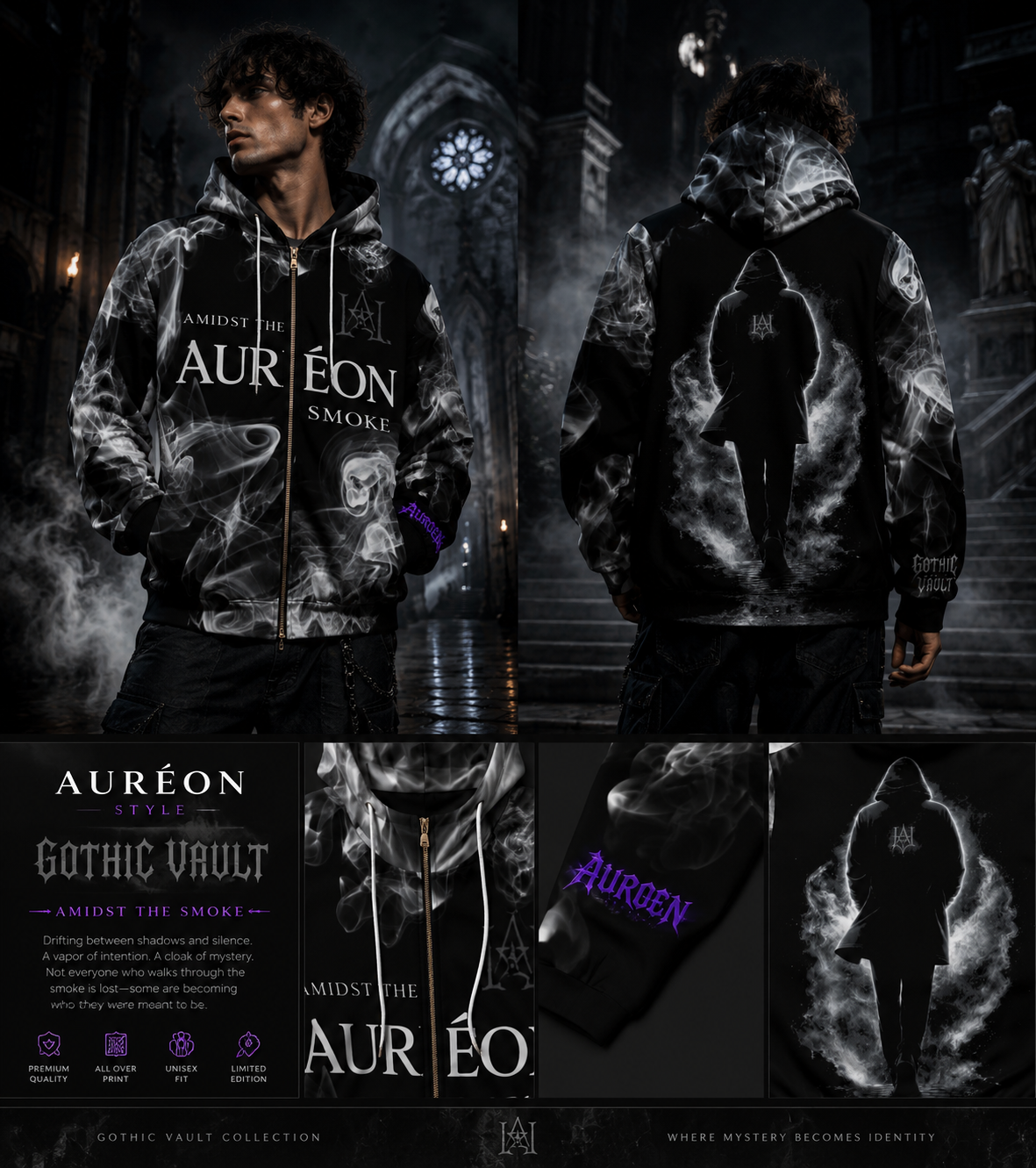 AUR-AS-GOT-C1-SEP26-ZPH1 | FULL ZIP HOOIE | RELAXED FIT | MEN