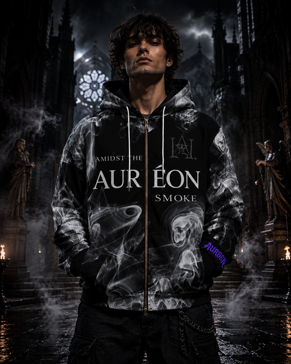 AUR-AS-GOT-C1-SEP26-ZPH1 | FULL ZIP HOOIE | RELAXED FIT | MEN