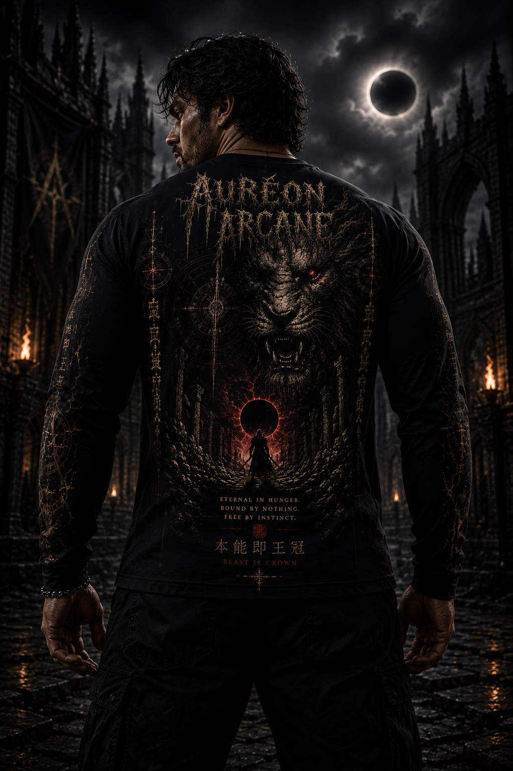 AURÉON ARCANE — Beast Is Crown (Men's Long Sleeve) | Beast Division | AA-BD-BIC-M-LT-001