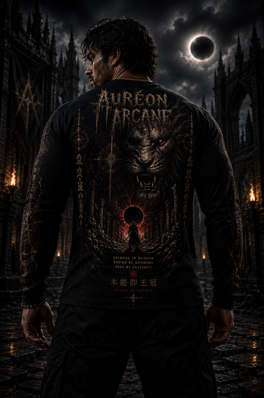 AURÉON ARCANE — Beast Is Crown (Men's Long Sleeve) | Beast Division | AA-BD-BIC-M-LT-001