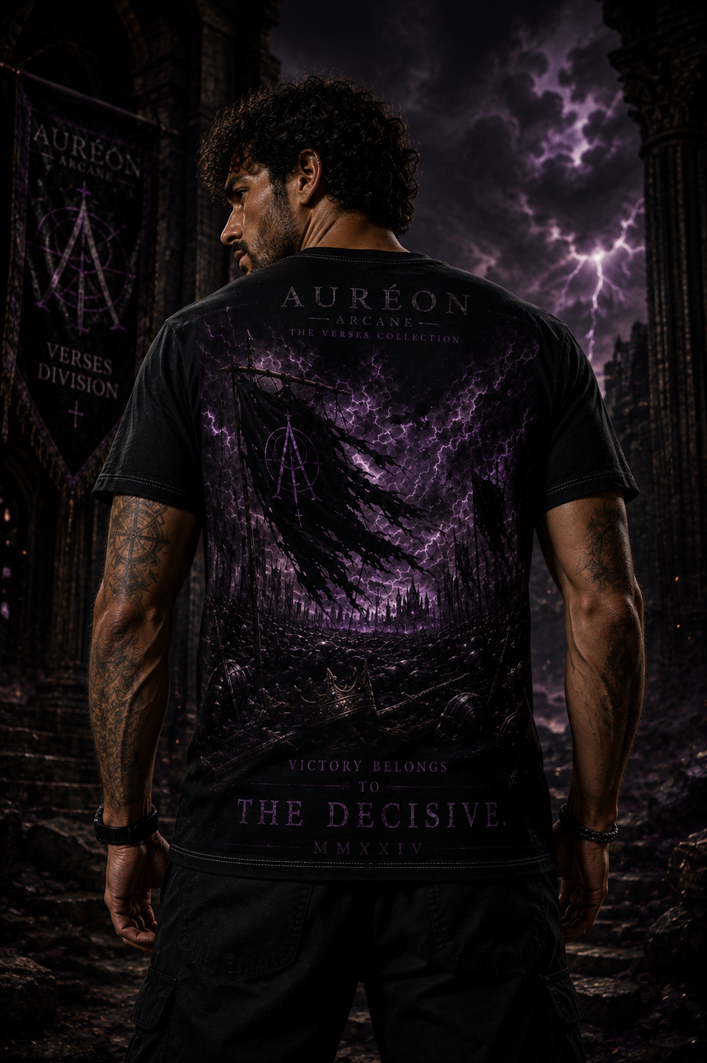 AURÉON ARCANE™ | VERSES DIVISION | VENI VIDI VICI | MEN'S ALL-OVER PRINT TEE | AA-VRS-VVV-OBV-MTS-701