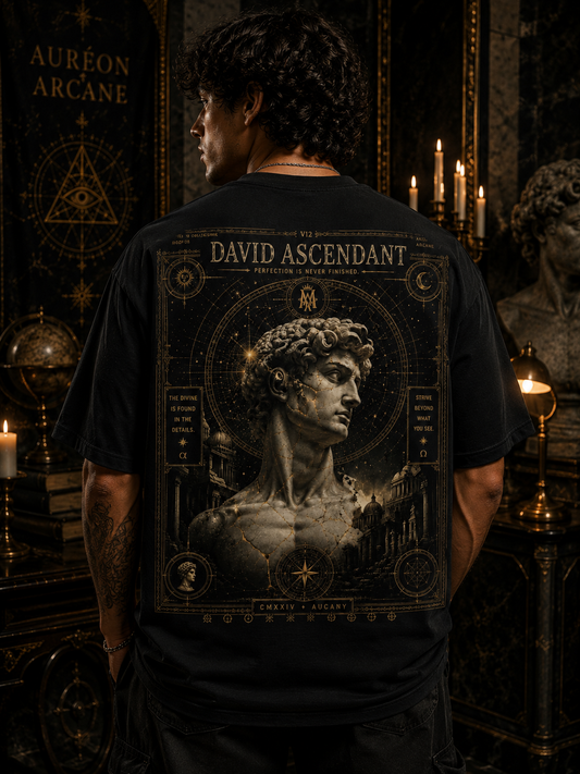 AURÉON ARCANE – DAVID ASCENDANT | VISIONS DIVISION OVERSIZED TEE (MEN'S) | AA-VSN-013-DA-OVS-M-A-701
