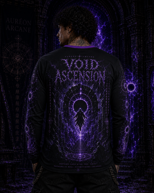 AURÉON ARCANE SOVEREIGN – VOID ASCENSION AOP MEN'S LONG SLEEVE | AA-SOV-LS-VA-M-D-701