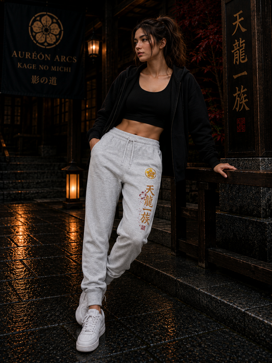 Kage no Michi – Tenryū Ichizoku Embroidered Unisex Fleece Joggers | HOA-ARC-KNM-D1