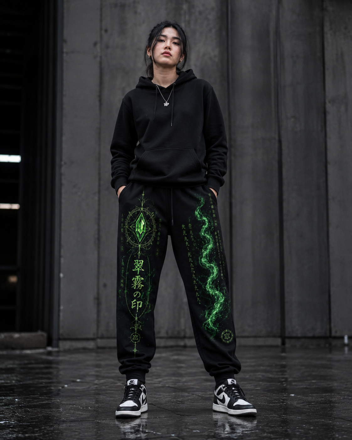 Kage no Michi | Emerald Mist Seal Joggers | HOA-ARC-KNM-D1