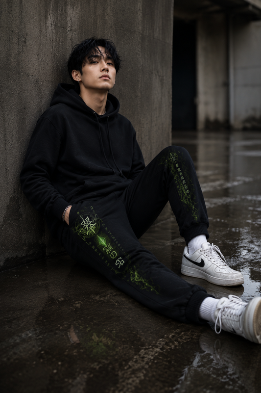Kage no Michi | Emerald Mist Seal Joggers | HOA-ARC-KNM-D1