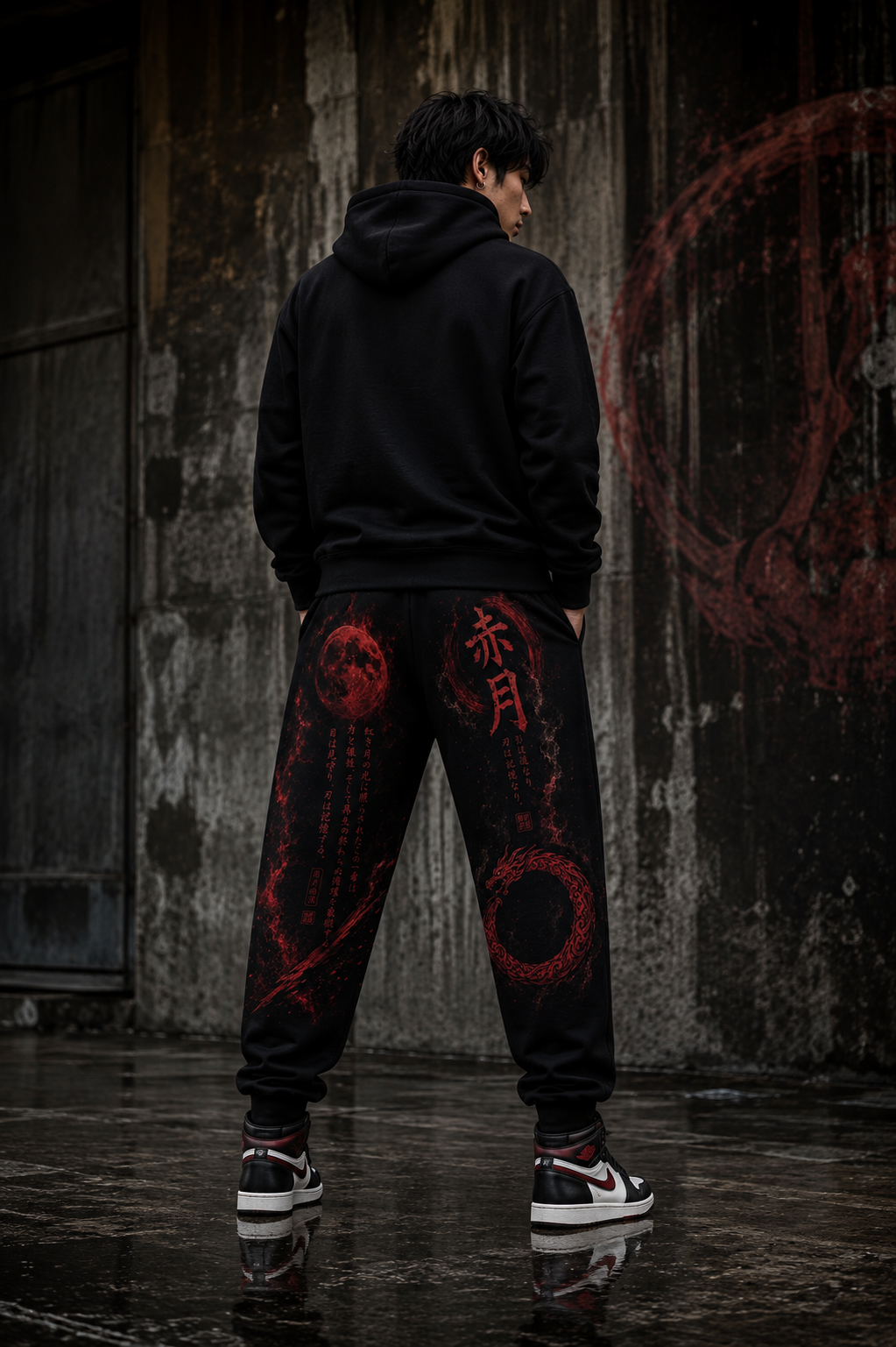 Kage no Michi | Crimson Moon Arc Joggers | HOA-ARC-KNM-D1
