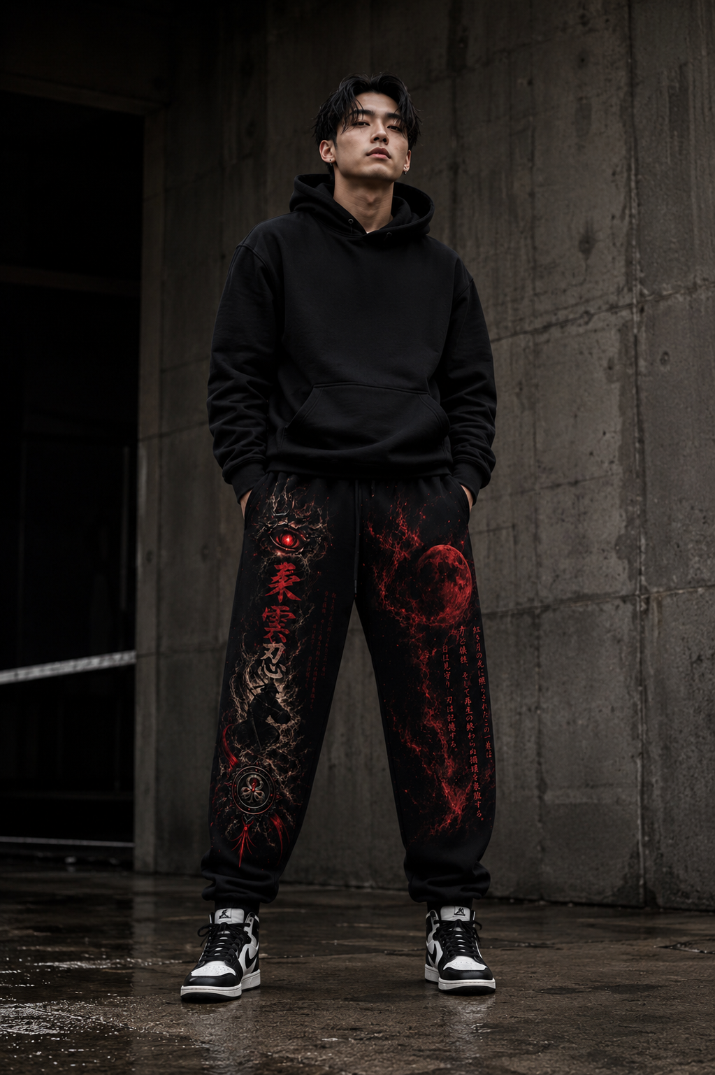 Kage no Michi | Crimson Moon Arc Joggers | HOA-ARC-KNM-D1