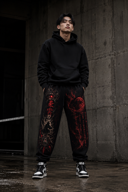Kage no Michi | Crimson Moon Arc Joggers | HOA-ARC-KNM-D1