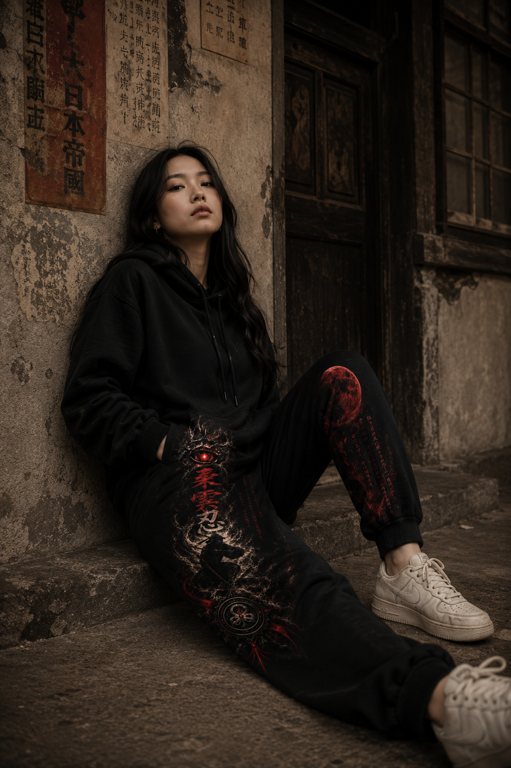 Kage no Michi | Crimson Moon Arc Joggers | HOA-ARC-KNM-D1