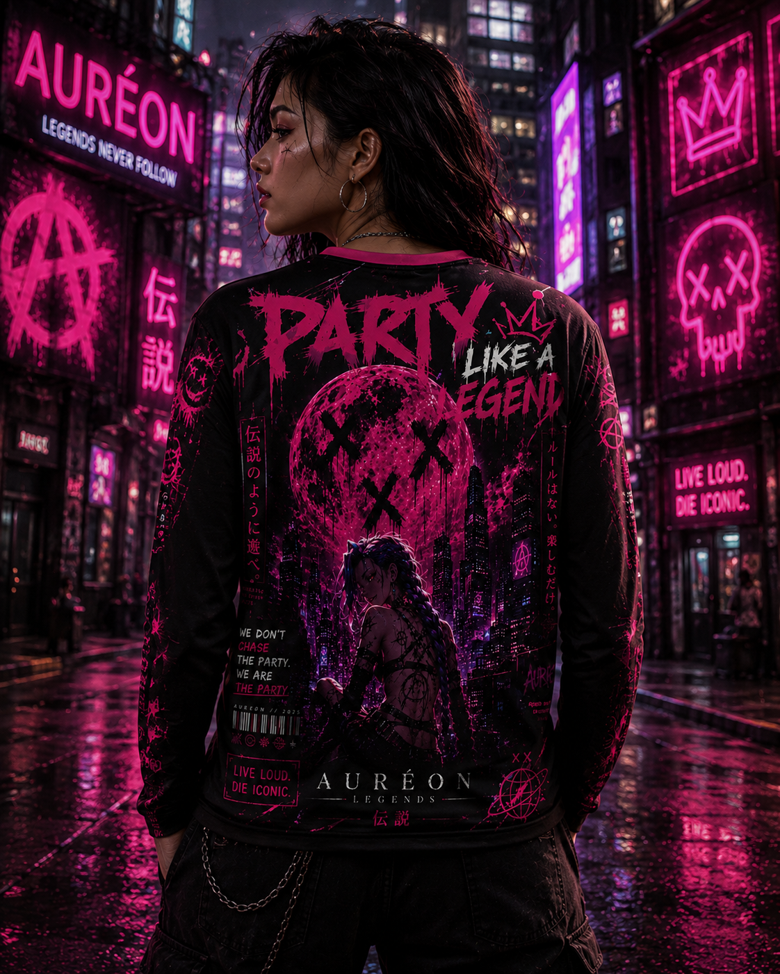 Women's V-Neck Long Sleeve | HOA-MR-LGN-LS-W01-D701