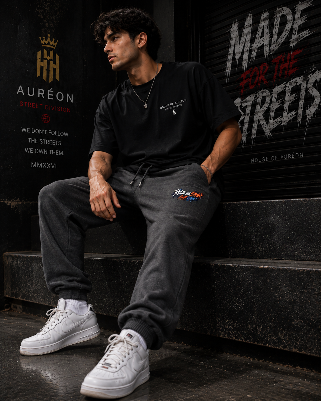 AUR-AS-MFS-LTD-SEP26-BOT1 | BOTTOM | EMBROIDED SWEATPANTS | UNISEX