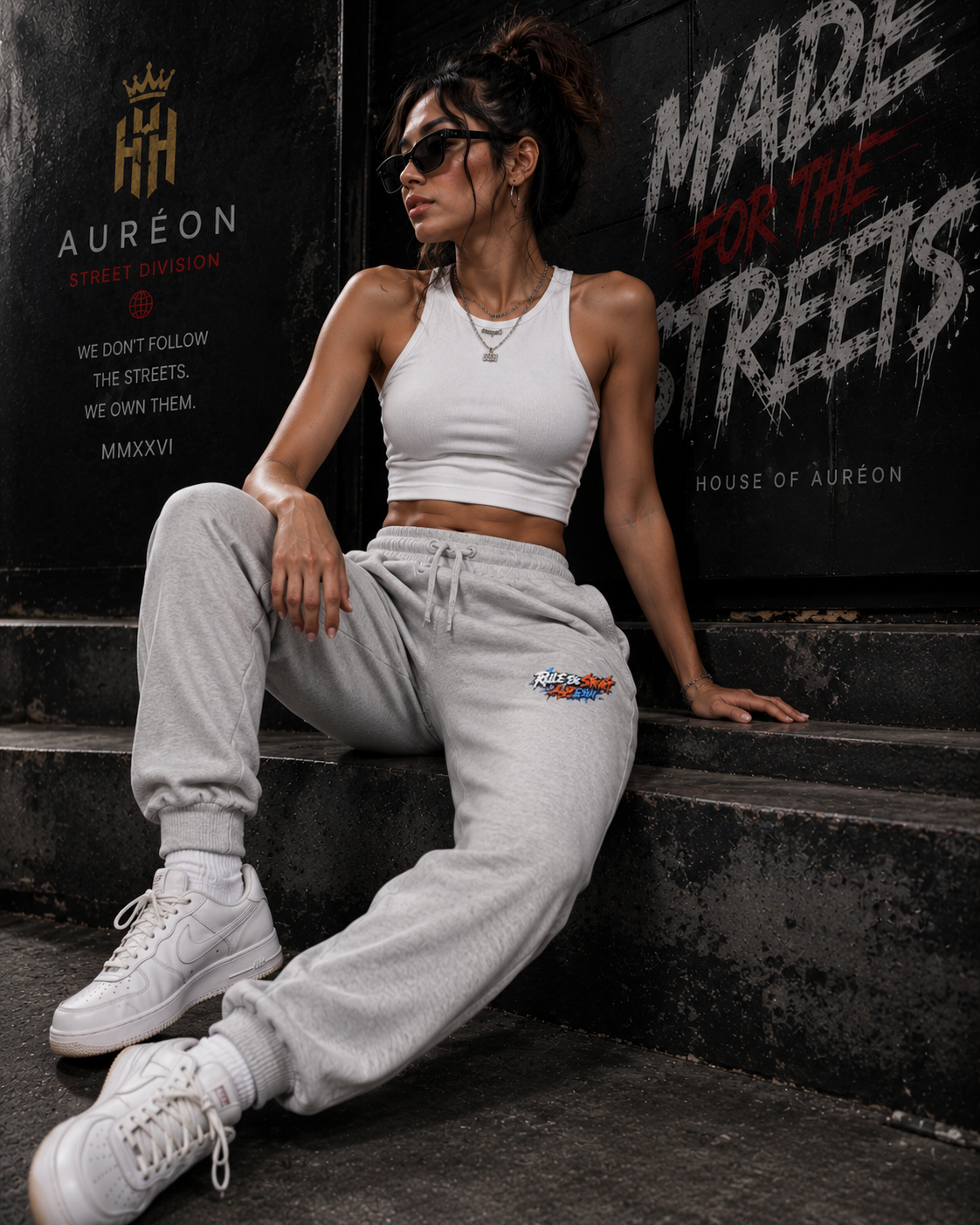 AUR-AS-MFS-LTD-SEP26-BOT1 | BOTTOM | EMBROIDED SWEATPANTS | UNISEX