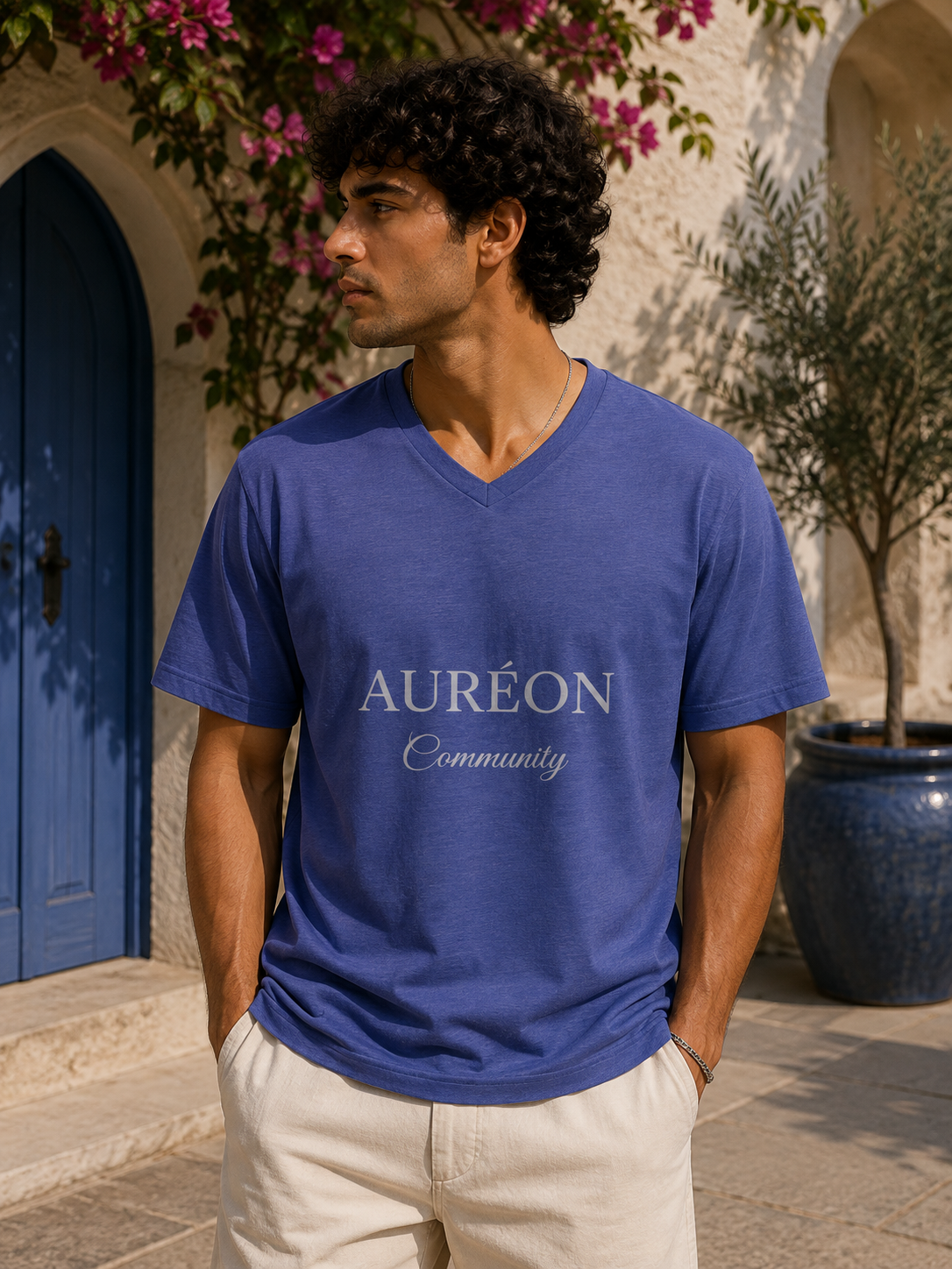 HOA-AL-COM-D1-S26-T3 | V NECK TEE | RELAXED FIT | MEN