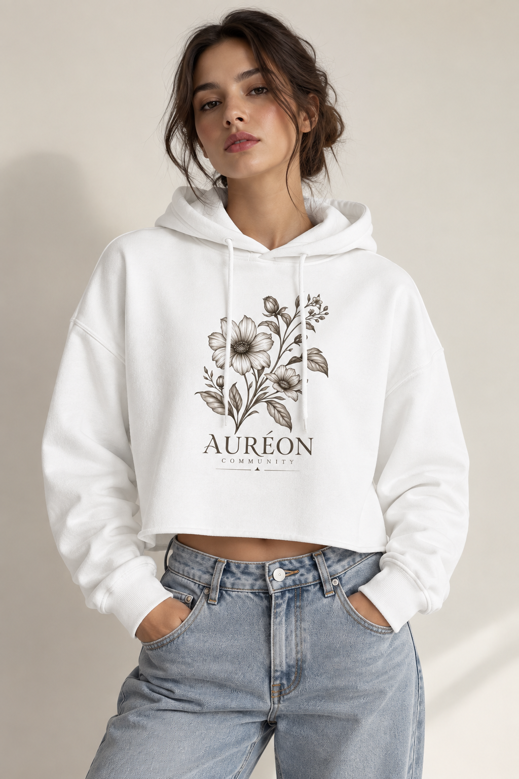 HOA-AL-BC-D1-S26-CH2 | CROPPED HOODIE | RELAXED FIT | WOMEN'S