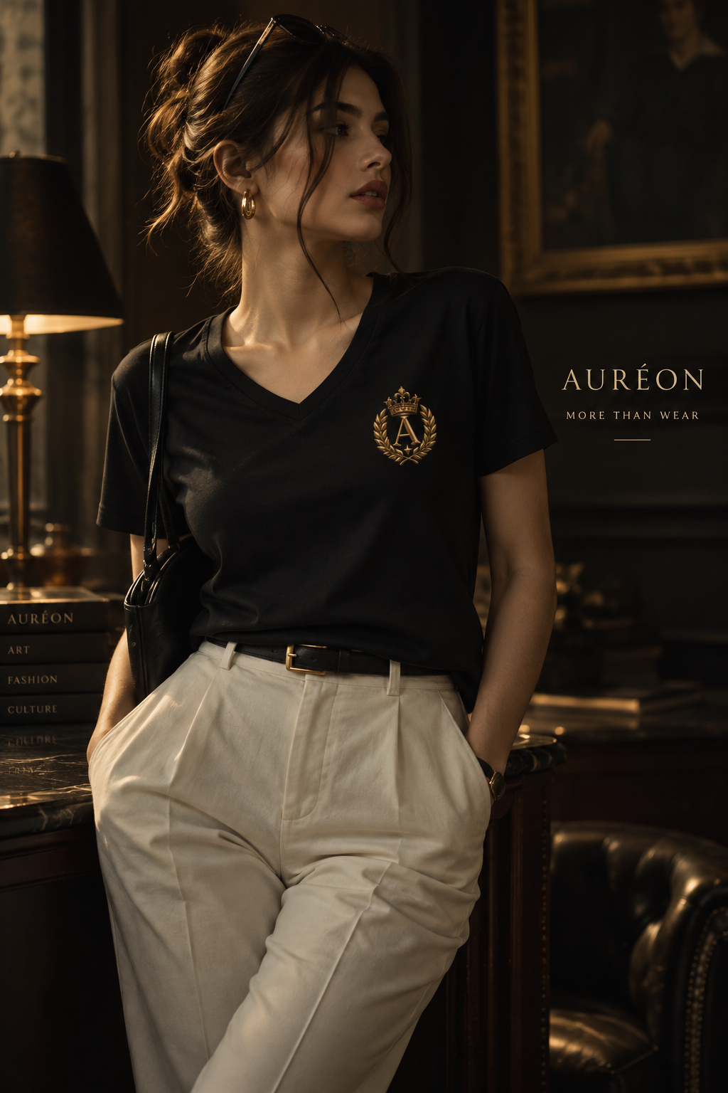 HOA-AL-COM-D1-S26-T6 | V NECK TEE | RELAXED FIT | WOMEN