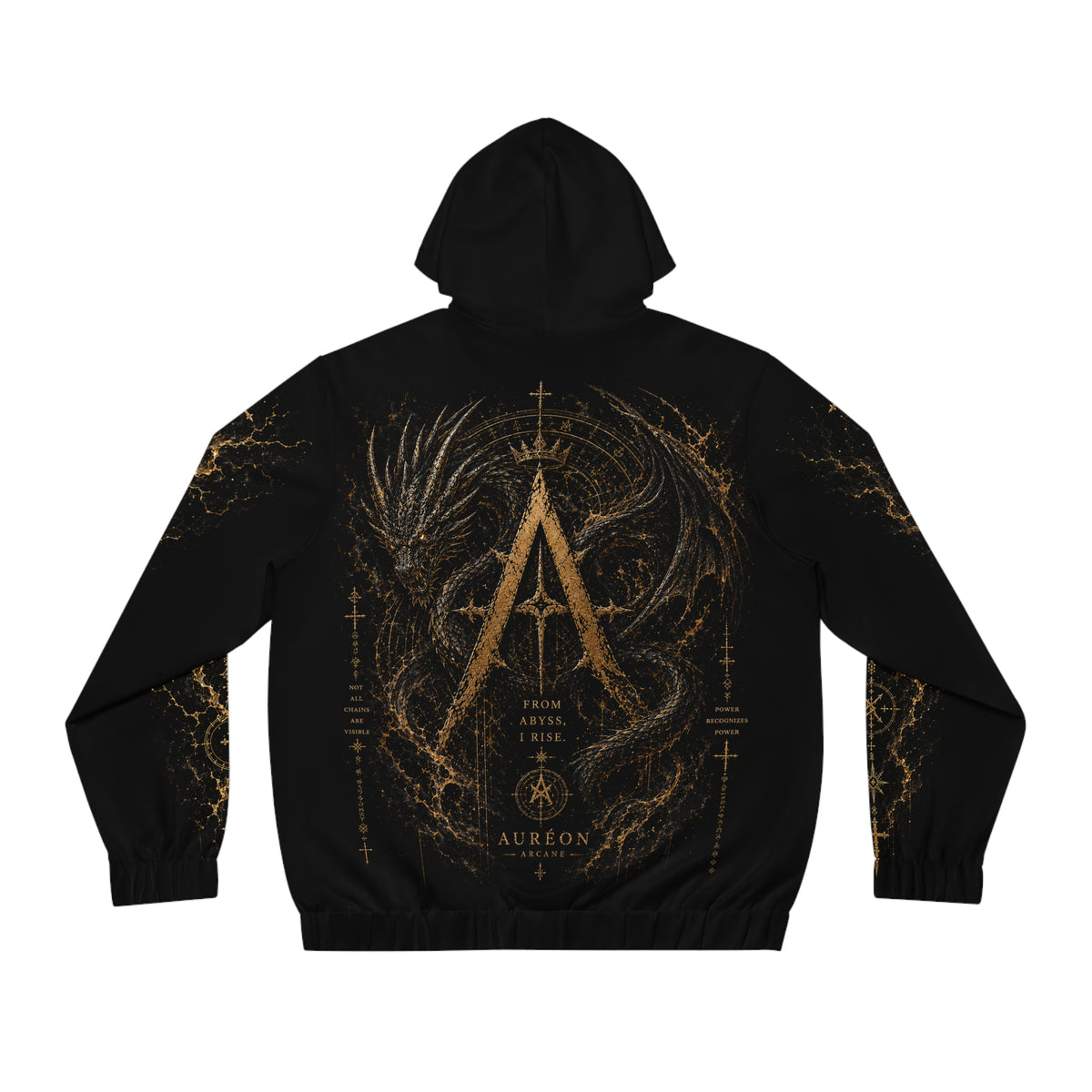 AURÉON ARCANE — BEAST — The Antique Gold | Men's Full-Zip Hoodie | AA-BD-ZH-AG-M-701