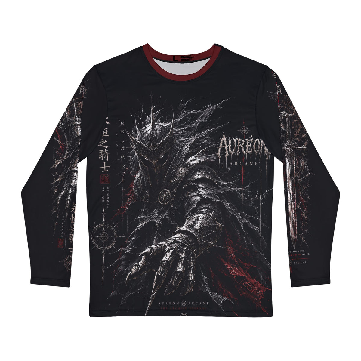 AURÉON ARCANE | SOVEREIGN – ETERNAL REIGN AOP MEN'S LONG SLEEVE SHIRT | AAS-SOV-LS-002-ETERNALREIGN-M-D-701