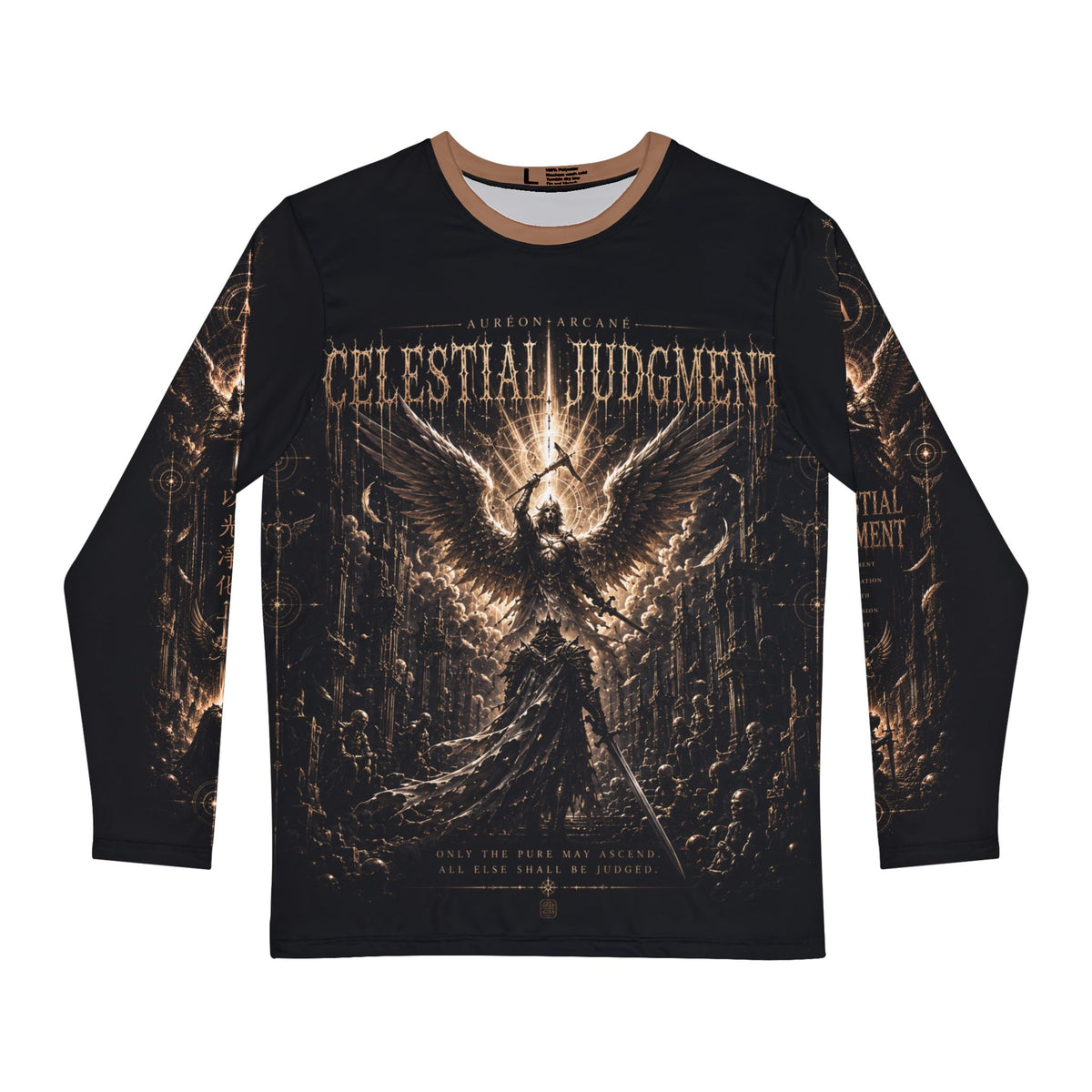 AURÉON ARCANE SOVEREIGN – CELESTIAL JUDGMENT AOP MEN'S LONG SLEEVE | AA-SOV-LS-CJ-M-D-701