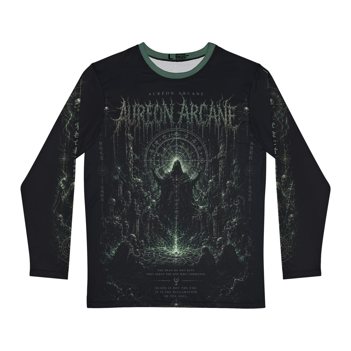 AURÉON ARCANE | SOVEREIGN – DEATH COVENANT AOP MEN'S LONG SLEEVE SHIRT | AAS-SOV-LS-003-DEATHCOVENANT-M-D-701