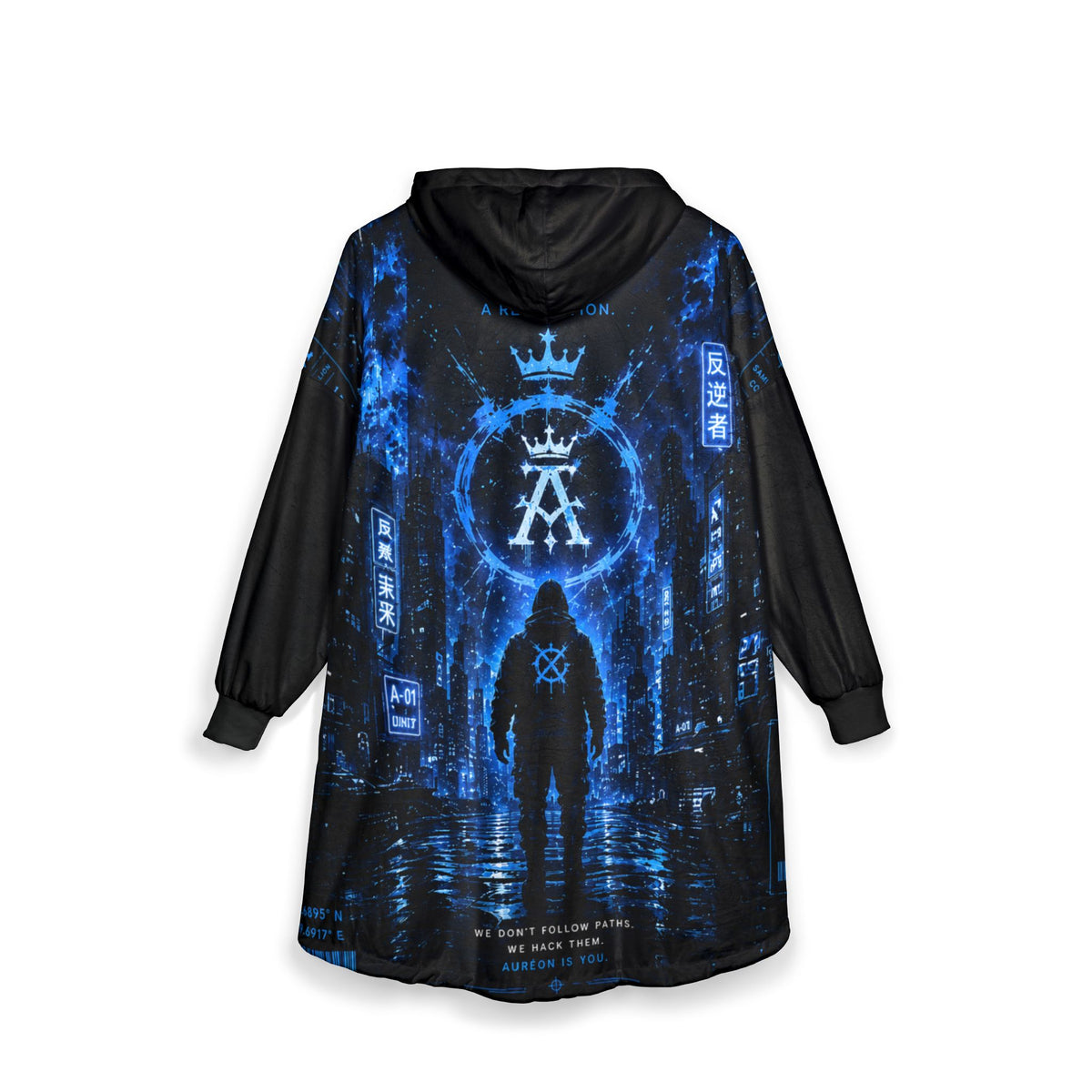 AUR-AS-NL-C1-SEP26-H1 | FLEECE LIGHT WEIGHT HOODIE | ELECTRIC BLUE | UNISEX