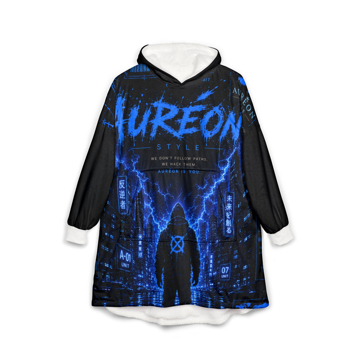 AUR-AS-NL-C1-SEP26-H1 | FLEECE LIGHT WEIGHT HOODIE | ELECTRIC BLUE | UNISEX